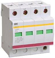 Ограничитель импульсных напряжений УЗИП IEK KARAT ОПС1-D 4п L1-L2-L3-N-PE классIII 5кА картинка